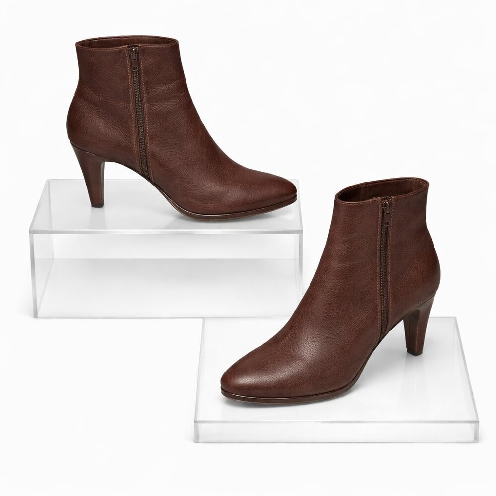 BANANA REPUBLIC Leather Ankle Heel Booties Boots 7